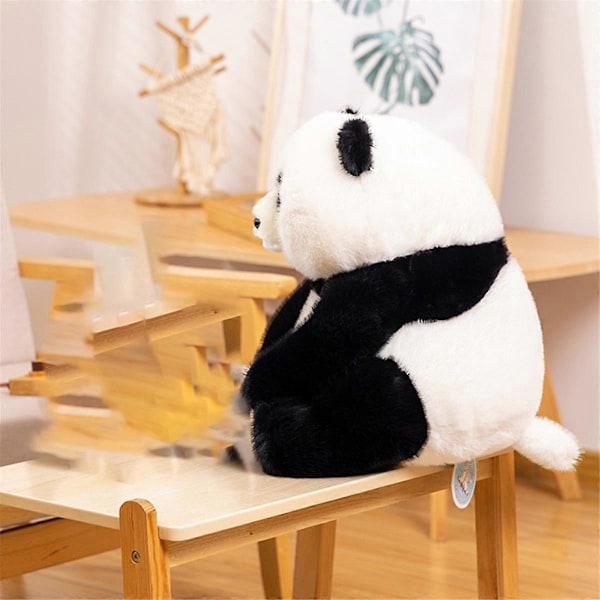 Realistisk og Søt Kjempepanda Baby Plysjleketøy Simulering Dyr Panda Dukke Myk Pute Barnebursdagsgave
