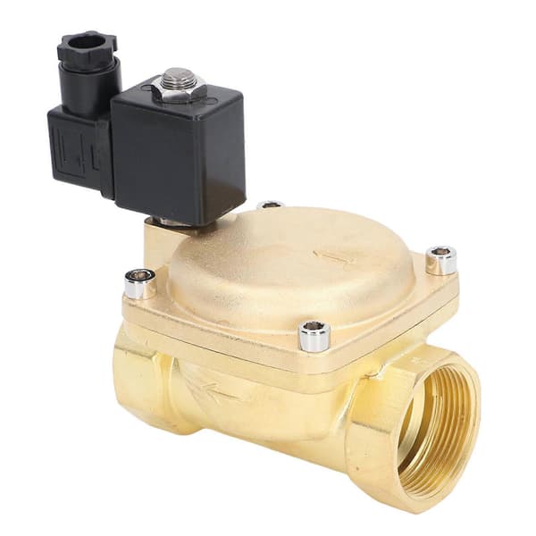 Magnetventil Messing Pilotstyret Ventil Normalt Lukket G1?1/4in 2 Positioner 2 Vejs til Vand Olie AC220V