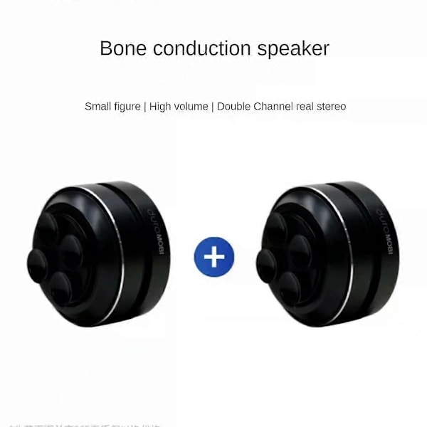 2 kpl langattomia Bluetooth 5.0 -kaiuttimia, luujohde-kaiuttimet, mini kannettava voimakas stereoääni sisäänrakennettu mikrofoni hopea