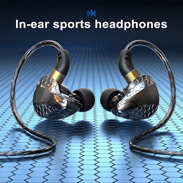 Kablet In-ear Hodetelefon med Subwoofer Mikrofon Forbedret Lydkvalitet 3.5MM Gaming Musikk Samtaler Hodetelefon
