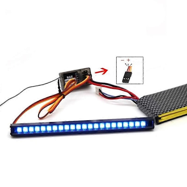20 Moduser Flicker RC Bil Oppgraderingsdeler Farge LED Lys Bar Taklampe for 1/10 RC Crawler TRX4 Axial SCX10 D90