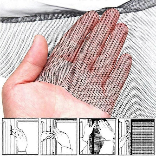 3 st DIY Osynligt Transparent Myggskyddsnät