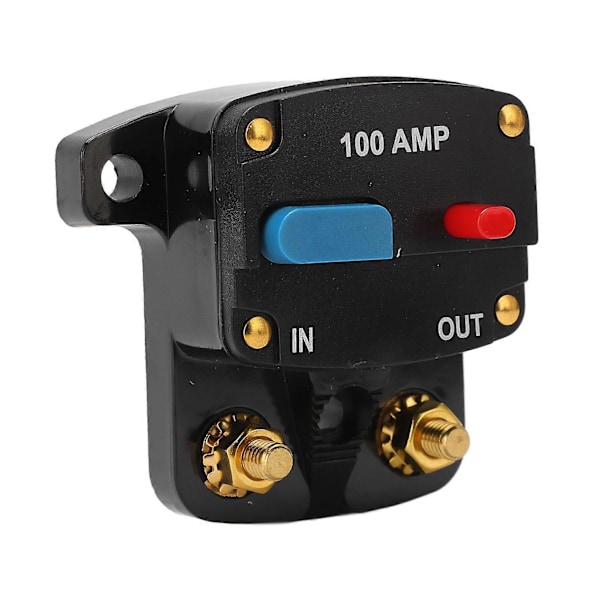 Bilstereo Strømbryter Manuell Reset Sikring Inline Inverter Holder for Bilstereoanlegg Båt Lastebiler Busser 100A