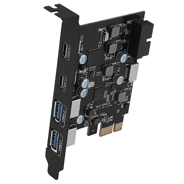 ULS-6210 6-Porttinen USB PCIe -kortti PCI Express -kortista Type C(2):een, USB Type-A(2) -laajennuskortti