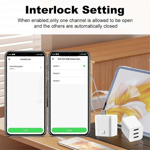 Tuya Wifi Smart Stikdåse 3 Gang Type-C Smart Stik USB Adapter Smart Life APP Kontrol Stemmestyring til Alexa