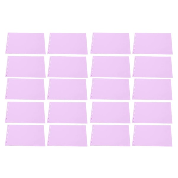20 kpl A5 15 reiän poikittainen PP-irtolehtikansio irrotettava vedenpitävä mukava kahva toimistoon Taro Purple