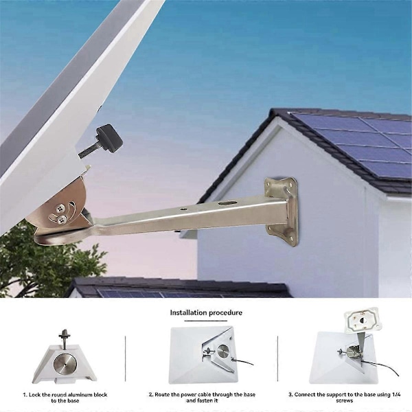 Veggmonteringsbrakettsett for Mini med brakettrør 1/4 skrueadapter Multi-vinkeljustering Ethernet-antenne