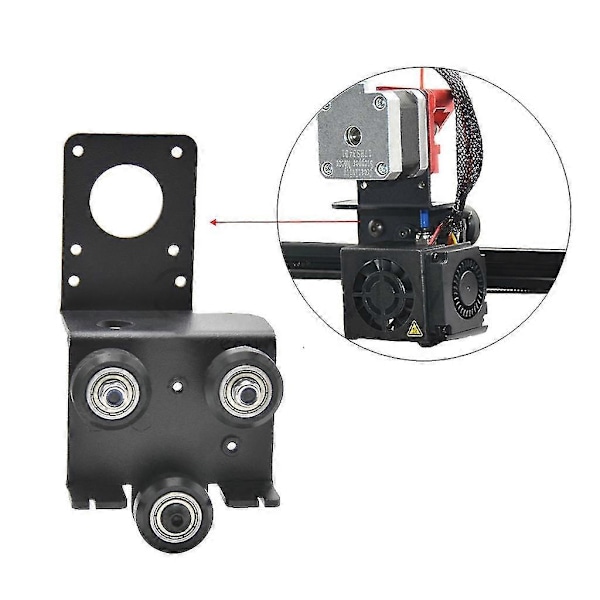 Extruder Bakre Stödplatta med remskiva För Ender-3 V2 Extruder 3D-skrivare Backplane with motor