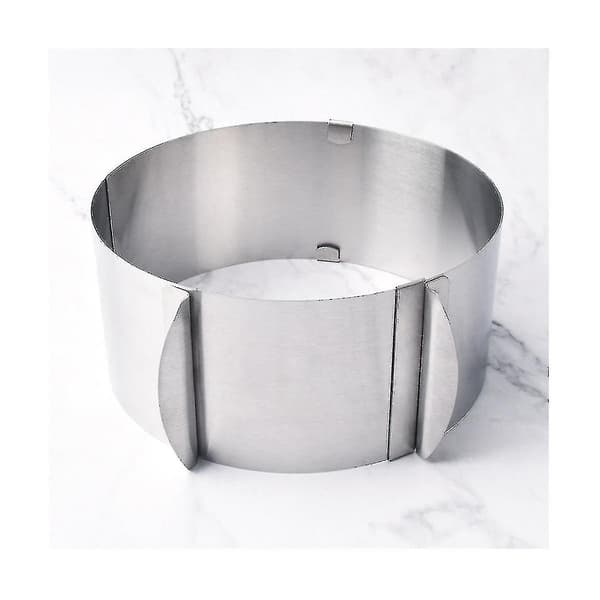 Justerbar Kagering Høj 20 Cm - Rustfrit Stål Bage Ring Justerbar - Høj Bageform Til Ea