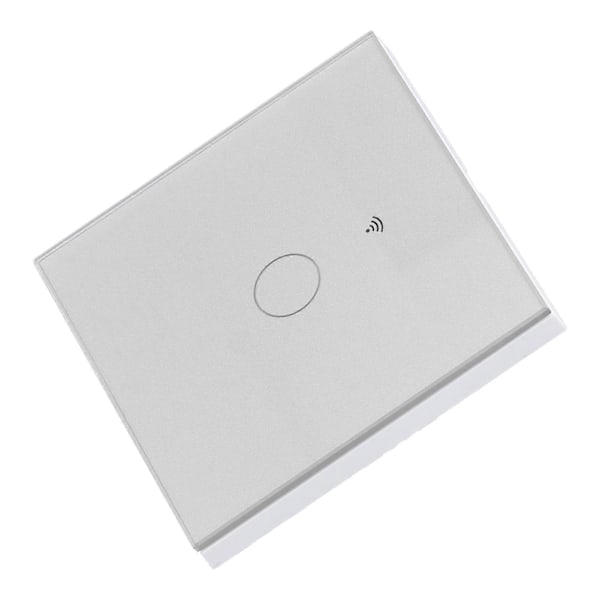 Enkel Touch-bryter for Tuya Zigbee Intelligent Fjernstyrt Lysbryterplate med Bakgrunnsbelysning (Hvit)