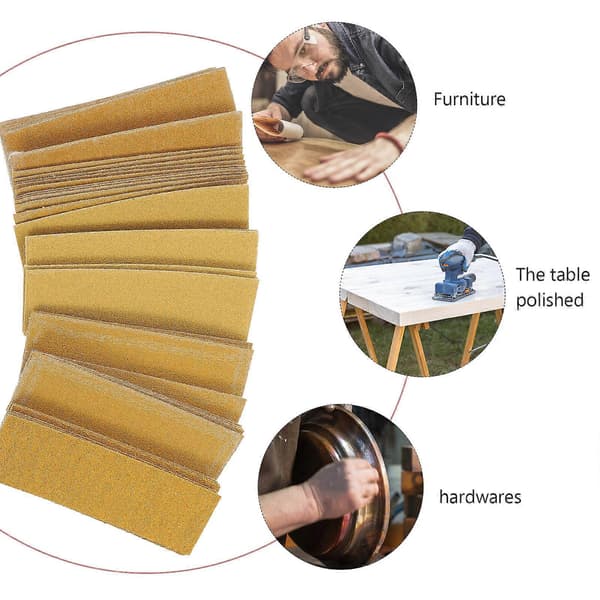 60 ark sandpapper, sortiment av små slipverktyg, sandpapper 80#/120#/150#/180#/240#/320#