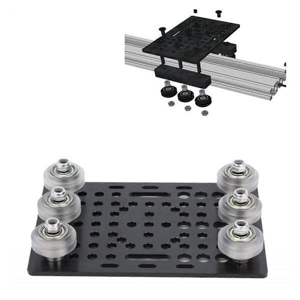 V-Slot Gantry Plade Kit 20-80mm Aluminium Gantry Plade med Hjul Kit til 3D Printer CNC Maskindele A