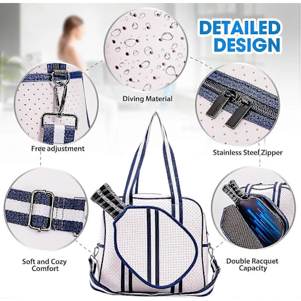 Crossbody Sling Pickleball Bag Tote, Pickleballvesker for kvinner og menn, Pickleballvesker for damer Modern Minimalism
