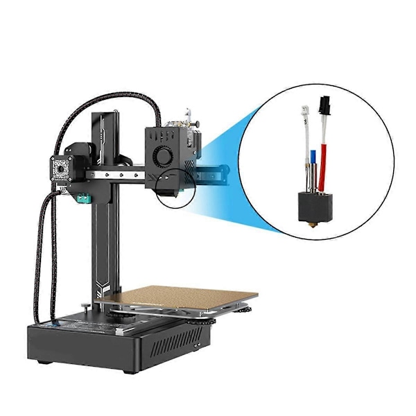 24V 60W Hotend Kit Termistor Värmare Hals för KP3S V1 Extruder Hot End Kit 0.4mm Mässingsmunstycke