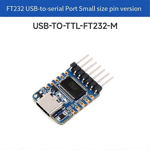 FT232 Sarjaliikennemoduuli USB - TTL UART TYPE-C Sarjaadapterimoduuli 3.3V/5V Taso Win7/8/10/11:lle