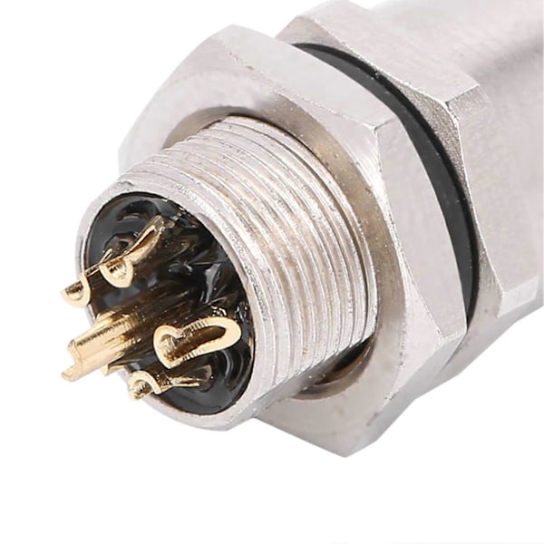 M8-B-S6 Pass Sokkel 6Pin M8 Kobling IP67 Frontmontert Epoksyharpiksforsegling
