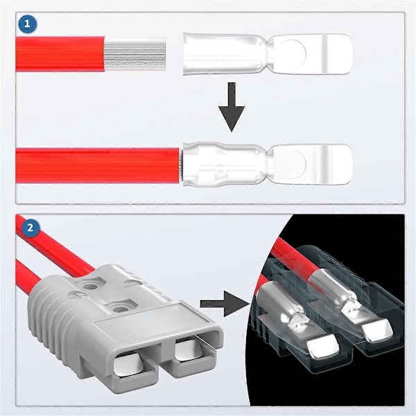 175Amp Batteri Snabbkopplings-/Frånkopplingskontakt, Kabelhärva Pluggkontakt Kit för Bilvinschsläp