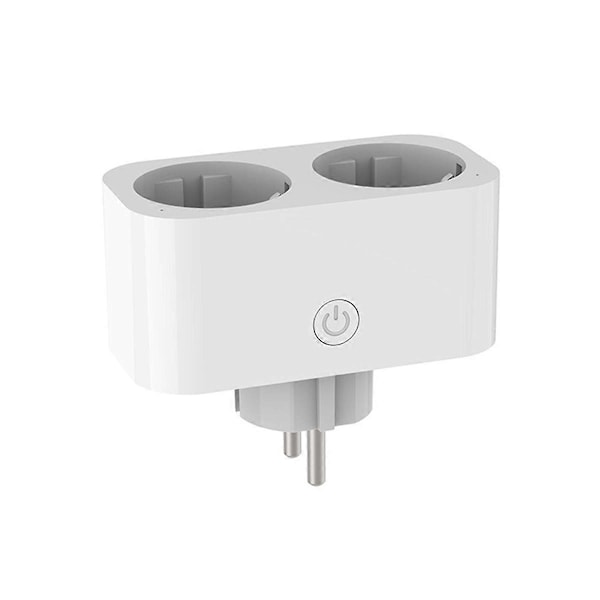 TUYA Smart Wifi Dobbelt Stik 16A 2-i-1 Stikkontakt Switch Smart Home Timing APP Stemmestyring Arbejde CLY809M EU Stik