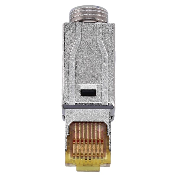 6 stk. verktøyfri skjermet RJ45 termineringspluggkontakt Cat6A termineringsplugg skjermet metallstøvel blå+svart