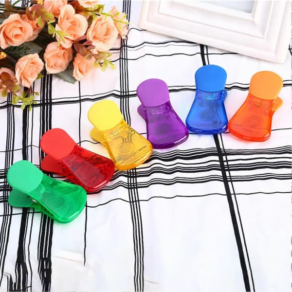 6 stk. Oppbevaringsklips Magnetisk Bred Anvendelse Plast Solid Assortert Organizer Klemme Husholdningsartikler