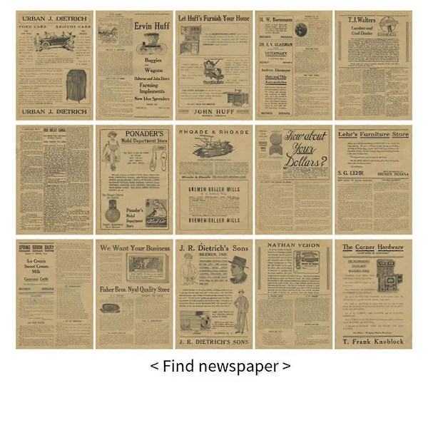 Retro Handbok Materialbok DIY Basmaterialpaket Retro Inspirationsserie Retro Handbok Dekorativt Bakgrundspapper, E