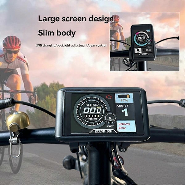 E-Bike UKC1 Färgdisplay Skärm SM Kontakt 36V 48V 52V 60V 72V för OMD2 Kommunikationsprotokoll