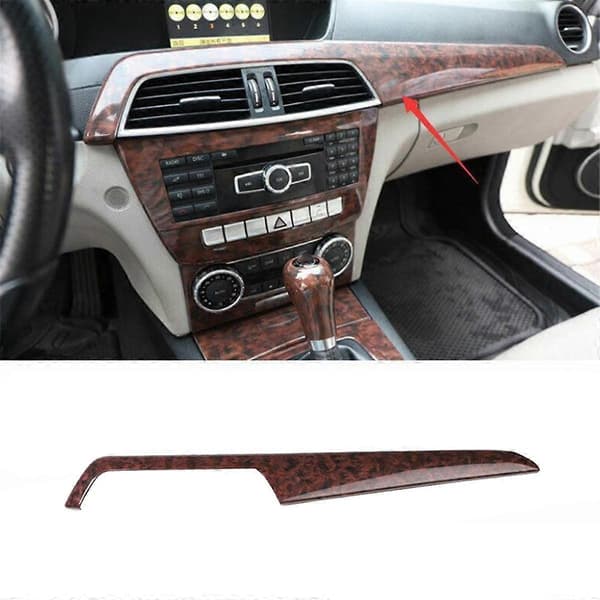 Til W204 C-Klasse 2010-2013 Rød Trækorn Midtkonsollen Dash Stirp Trim