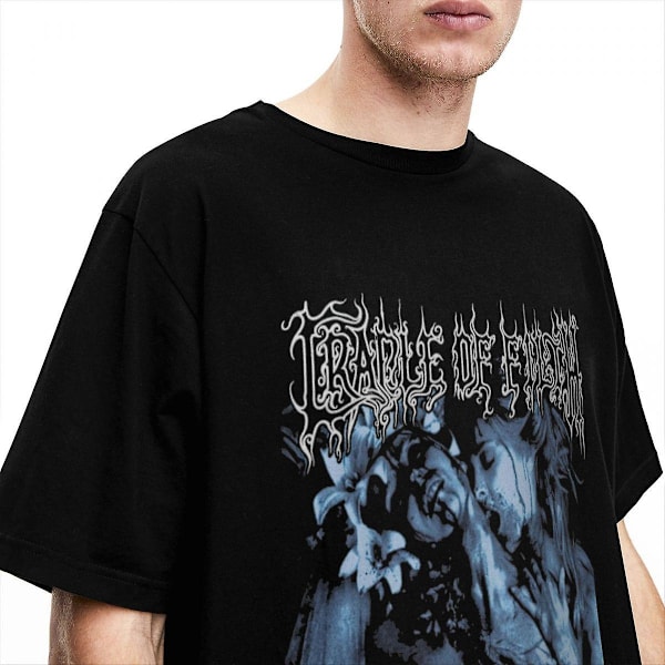 Cradle Of Filth Extreme Metal Band T-shirts The Principle Of Evil Made Flesh Tillbehör T-shirt Rundhals T-shirts Bomull Gray S