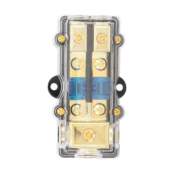 60A Strømfordelingsblokk 1 Ut 2 Inn Varmebestandig Bilstereo Splitter Sikringsholder for Bil Stereo Forsterker