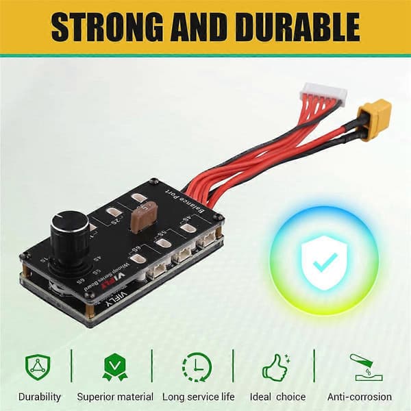 Whoop Series Board Balance Ladeplade 6 Port 1S LIPO Batteri XT60 Input til PH2.0 BT2.0 1S FPV Tinywhoop
