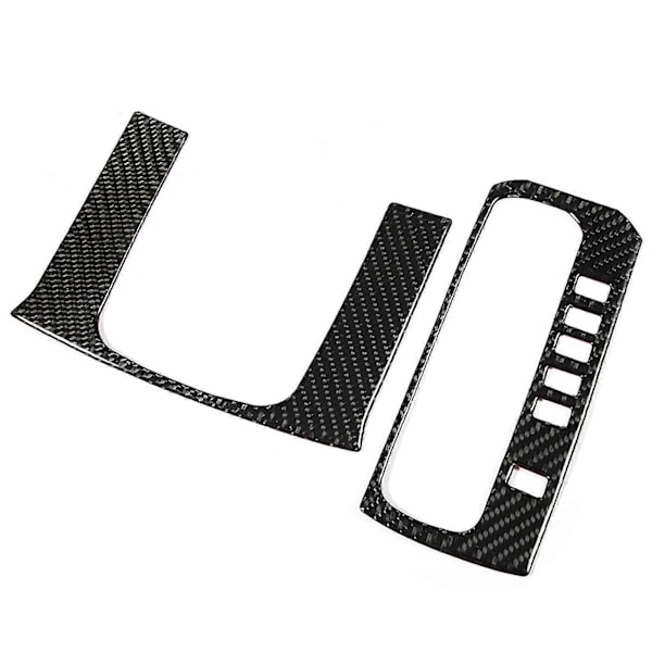 2 st Äkta Kolfiber Växelspaksknapp Panel Trim Ram Passar för Civic 10:e FC/FK 1619