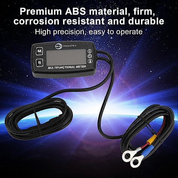 Multifunktionelt bilinstrument tachometer temperatur time meter auto tilbehør