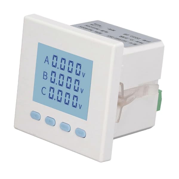 3-fas Voltmeter Spänningsmätare LCD Digital Display AC400V Område AC220V Ingång