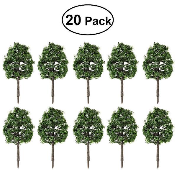 Winomo 20 st 9 cm Modellträd för landskap (Mörkgrönt)