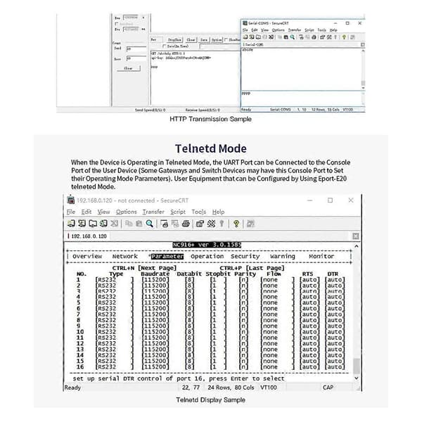 Eport-E20 Nettverksserverport 3.3v Seriell til Ethernet Innebygd Modul IOT Enhet Støtte DHCP IP Telnet Modbus