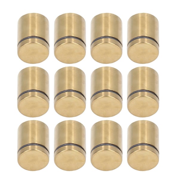 12 stk. Afstandsskruer Rustfrit Stål Vægmonterings Reklameholder Søm Fikseringsstift 25x30mm