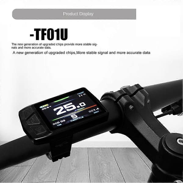 Ebike Display til KT TF01U 24V 36V 48V Intelligent Farverig LCD Meter Vandtæt Samling Elektrisk Cykel Meter