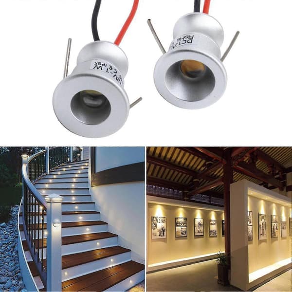 1w Led Mini Spotlight 15mm Utsparing Innfelt Belysning Dc12v Ip65 Taklampe Cool White Light