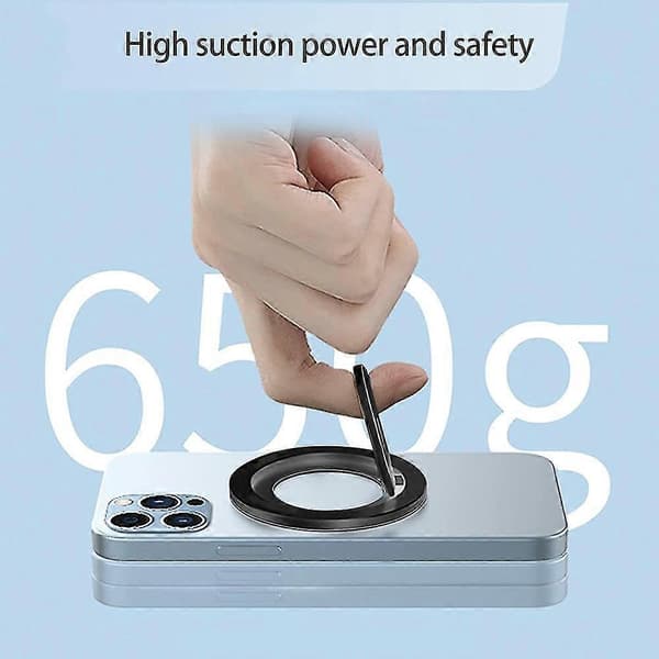 Magnetisk Mobiltelefon Ringholder - Magnetisk Ringholder, Magnet Ringgrep black