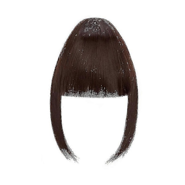 Clip In Hår Lugg Extensions Fransk Hår Lugg Prydlig Hår Lugg Hårdelar mediumbrown