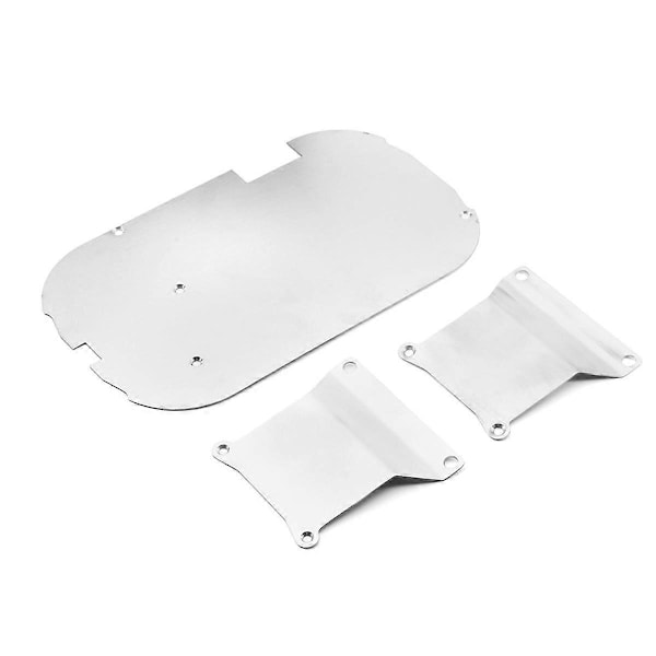 For TT01 Rustfritt Stål Chassis Armor Front Bak Beskyttelse Anti-Skli Plate for 1/10 RC Bil