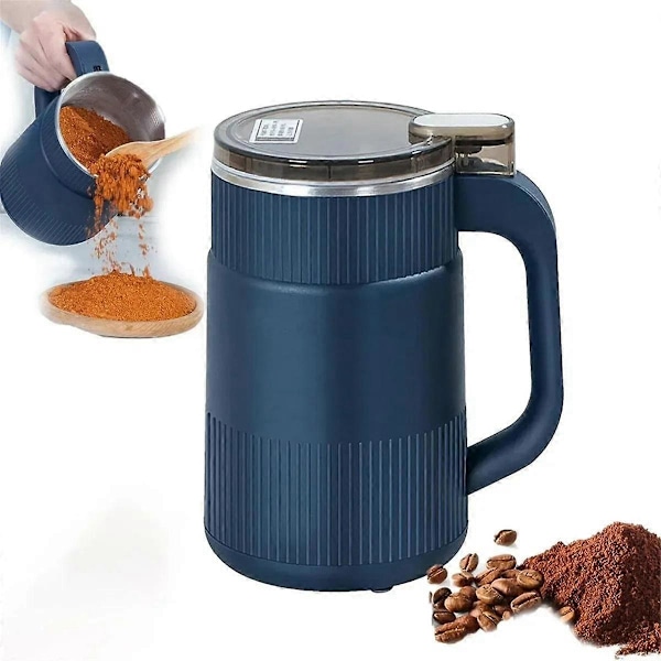 Elektrisk kaffekvern 500ml Bønner Kornkvern Husholdnings Rustfritt Stål Kvernmaskin for Kjøkken EU-plugg