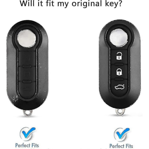 Th Button Fiat 500 Avaimen Suojakuori Fiat Avaimen Kuori Silikoni 2kpl vaaleanpunainen