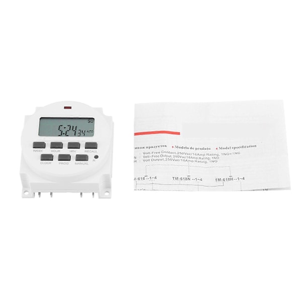 12V Digital Elektrisk Holdbar Programmerbar Smart Kontroll Bryter Timer
