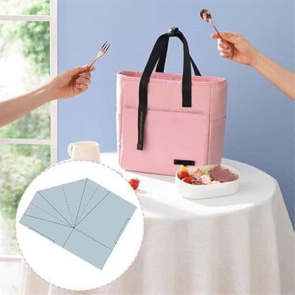 DIY Stoff Sammenleggbar Matkurv Søm Mal, Håndveske Quilting Mal, 10 tommer