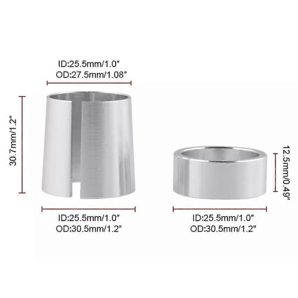 1in Konisk Drivkoblingsaksel Adapter Kobling Sølv Aluminium Holdbart Tilbehør