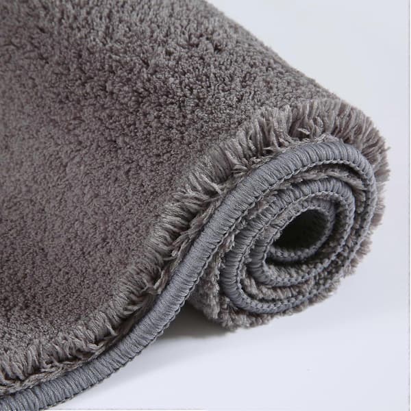 Ekstra mykt, tykt, lodne baderomsteppe, 50*80cm - Sklisikkert, absorberende baderomsteppe i mikrofiber, maskinvaskbart, grått