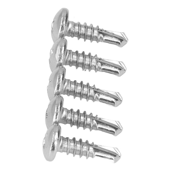 200 stk. Rundhoved Selvborende Skrue 304 Rustfrit Stål 4.8x16mm Boreskruer til DIY Håndværk