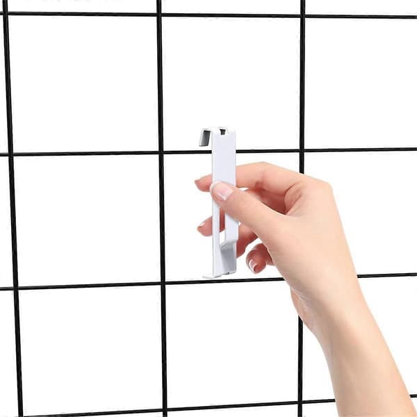 30 stk. Gridwall Kroge Bøjler, Grid Panel Kroge Grid Væg Krog Grid Væg Tilbehør Wire Grid Krog Grid Hylde Kroge Hvid