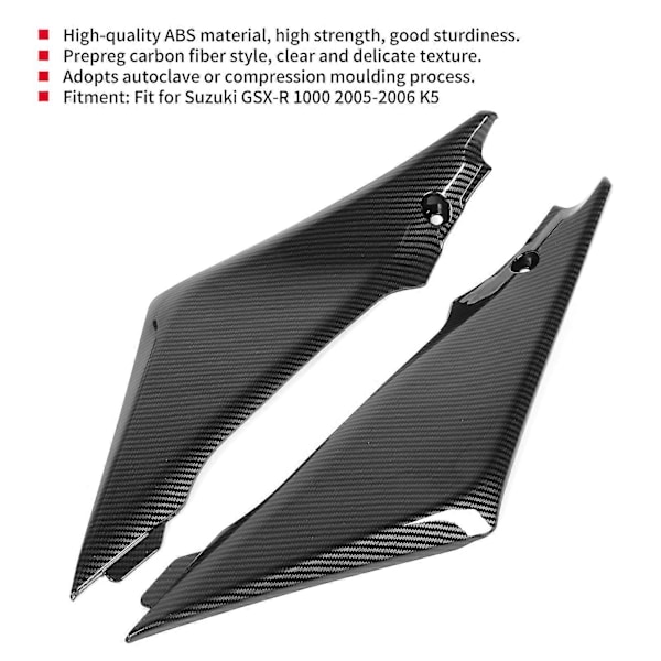Benzintank Side Cover Kåbe Carbon Fiber Style Passer til Suzuki GSX-R 1000 2005-2006 K5